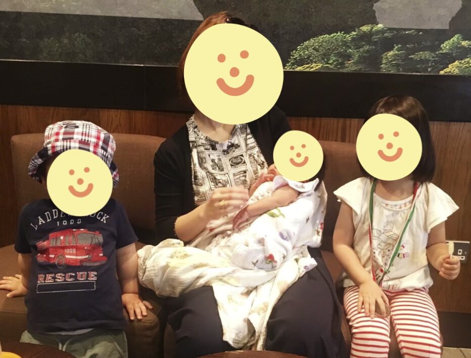 ブログ著者と子供達（6年前）